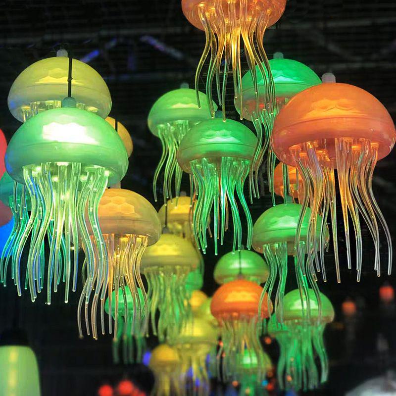 Color-Changing LED Jellyfish Pendant Light for Restaurant or Outdoor Tree Decor