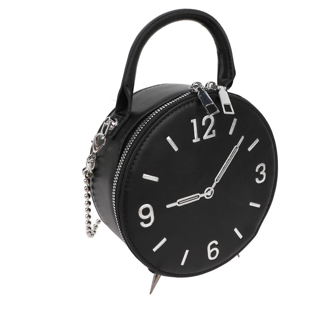 Schultertasche für Damen PU-Leder Wasserdicht Moderne Uhr Handtasche Kleine Handy-Geldbörse mit 2-Wege-Riemen für den täglichen Gebrauch
