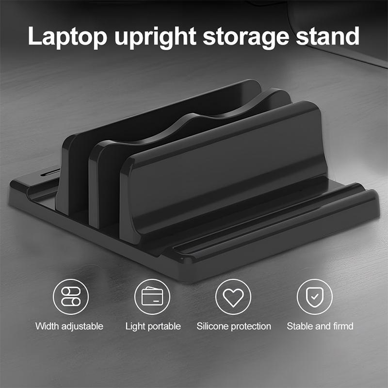 Vertical Adjustable Laptop Stand Desktop Holder Non-Slip Stable for Tablet Phone 10-17 Inch Laptops Home Office