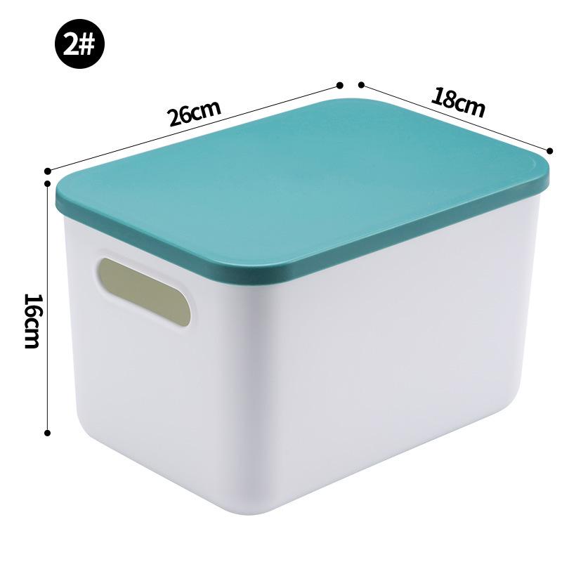 Household Creative Plastic Cosmetic Organizers with Lid Clothes Toys Sundries Makeup Storage Box Desktop Storage Container