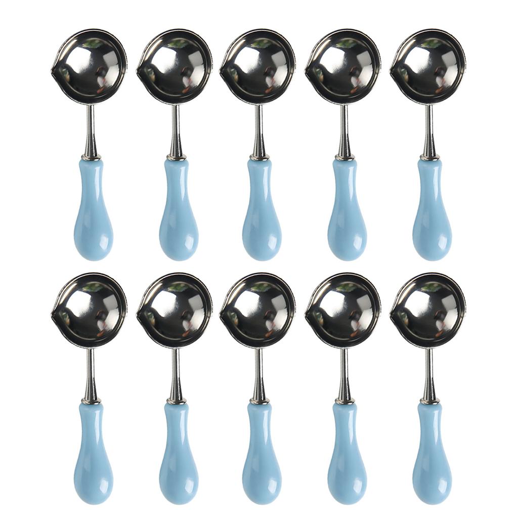 10 Pcs/Set Wax Seal Spoon Wax Sealing Melting Spoon Craft Supplies for Wax Seal Stamp Envelope Invitations Scrapbooking