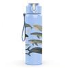 1 PZ Illustrazione Banco di Pesci 750ml Plastica Colorata Borraccia Sportiva Tappo a Flip con Cannuccia Anti-perdita Adatta per Sport, Ufficio, Uso Domestico