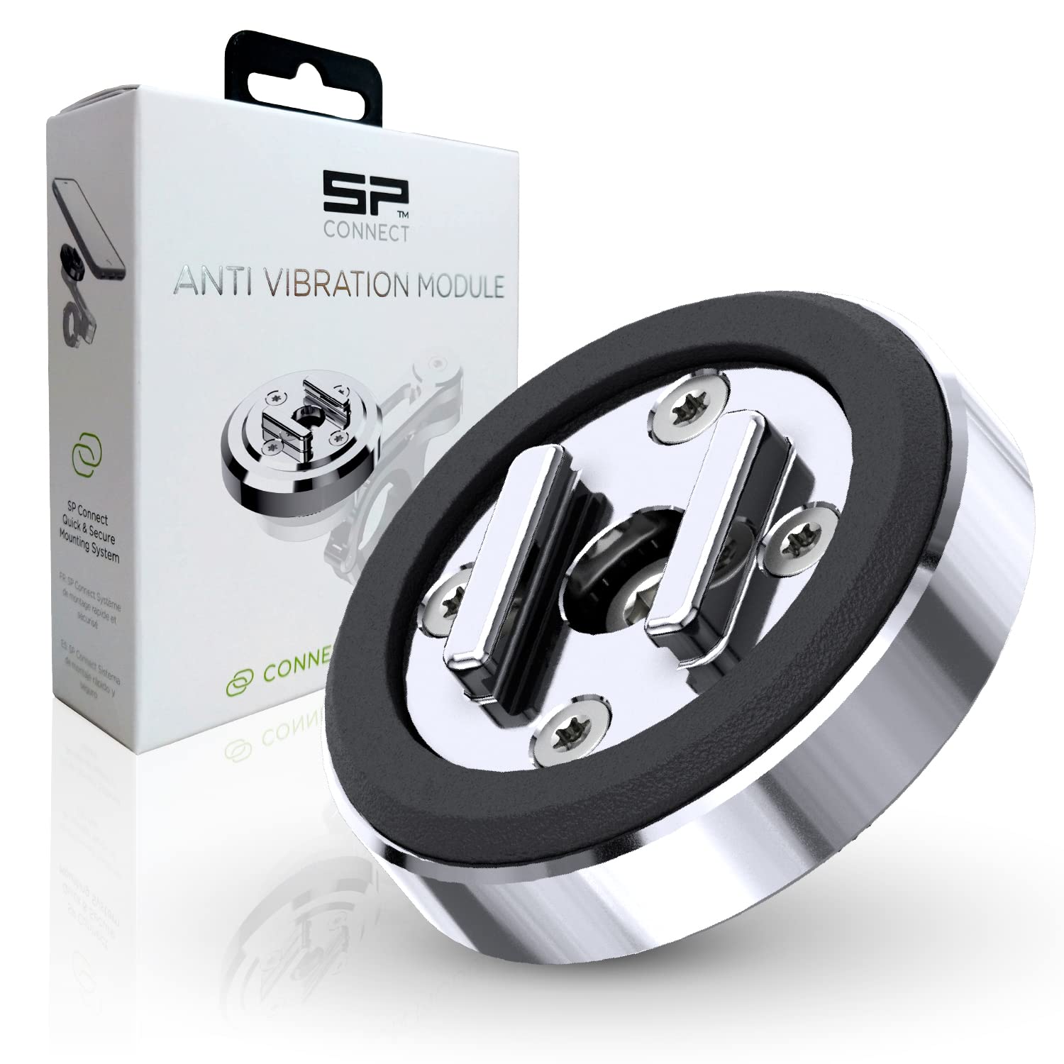 

SP Connect Daytona Мотоциклетное крепление Дополнительный модуль для вибропоглощения и камеры Хром 24024 Антивибрационный (SPC) Защита, Покрытый,