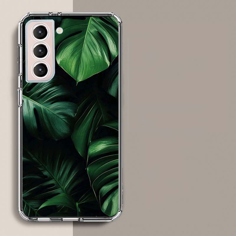 

Botanical Background Phone Case For Samsung Galaxy S25 Edge S24 S23 FE S21 S20 S10 Plus S22 S26 Ultra Cover Clear Cases TPU Capa Samsung S21 FE