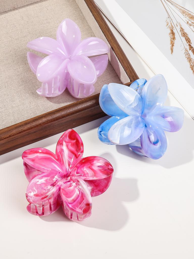 Klamry do włosów w kwiaty 4 szt. Duże urocze klamry szczękowe dla kobiet dziewcząt do grubych włosów Duże klamry stokrotki Antypoślizgowe Mocno trzymające 4 kolory