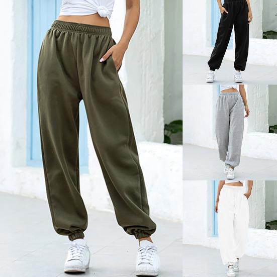 Dámské kapsy Vysoký pas U kotníků zavazovací Silné Dlouhé Tepláky Sportovní kalhoty Kalhoty