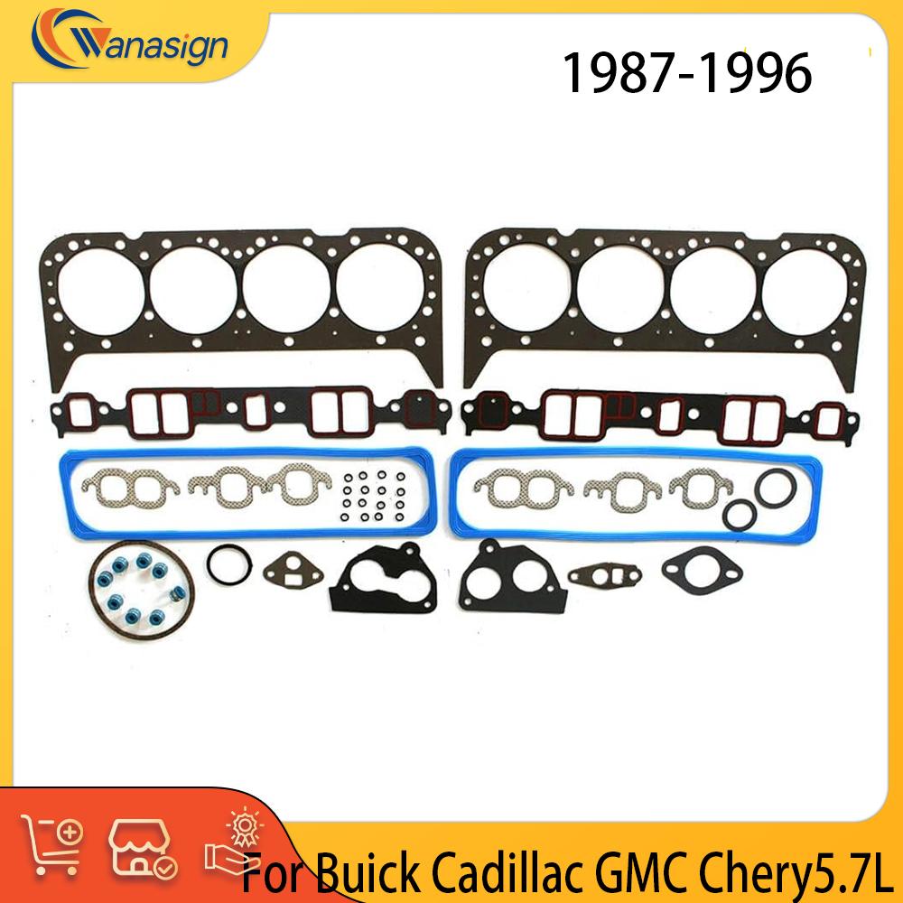 Engine Parts Full Head Gasket Set Fit 5.7 L V8 GAS OHV For 87-96 Buick Cadillac GMC Yukon Chevrolet Camaro Pontiac 5.7L HS 7733