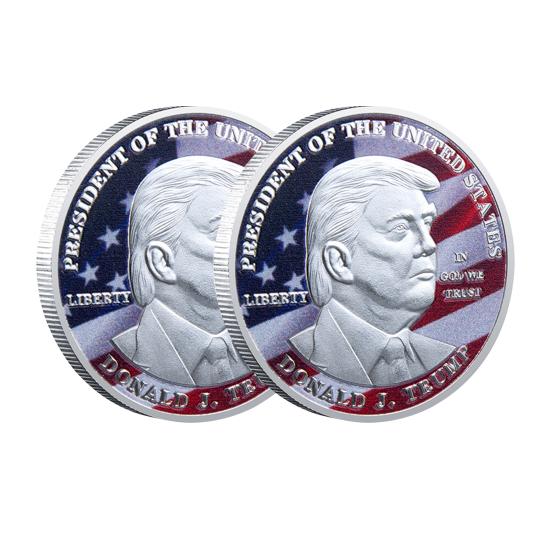 

2/10 шт. памятная монета MAGA с гордостью поддерживает сторонников MAGA красивый сувенир идеальный подарок американцам 2pcs серебряный