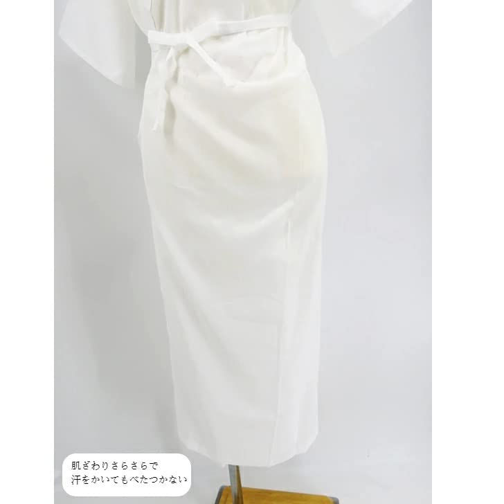 Takashima Chijimi Nagajuban Slip with Long Made In Japan with Takashima Crepe Fabric and Features a Collar and a Natural Lake Kimono and Kimono Slip