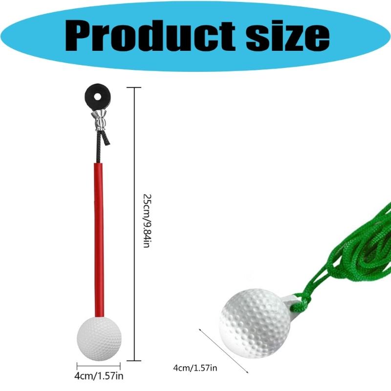 Entrenador de Swing de Golf con Cuerda de Alta Resistencia y Bola, Ayudas de Entrenamiento de Golf Ajustables para Práctica en Interiores y Exteriores