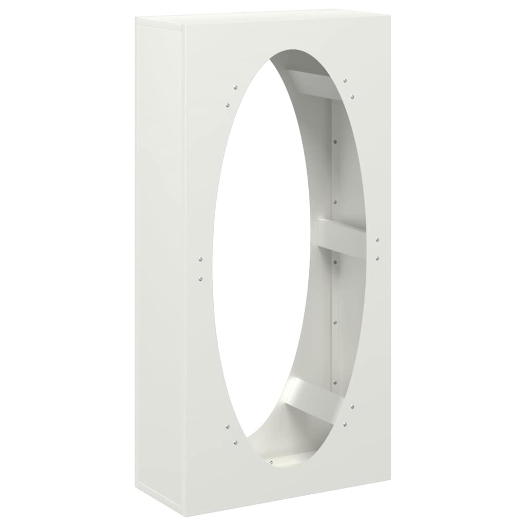 Firewood Rack White 50x23x100 cm Cold Rolled Steel