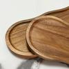 Asymmetrical Acacia Wood Tray Versatile Serving Plate for Snacks Desserts Coffee Coaster Home Afternoon Tea Table Decor