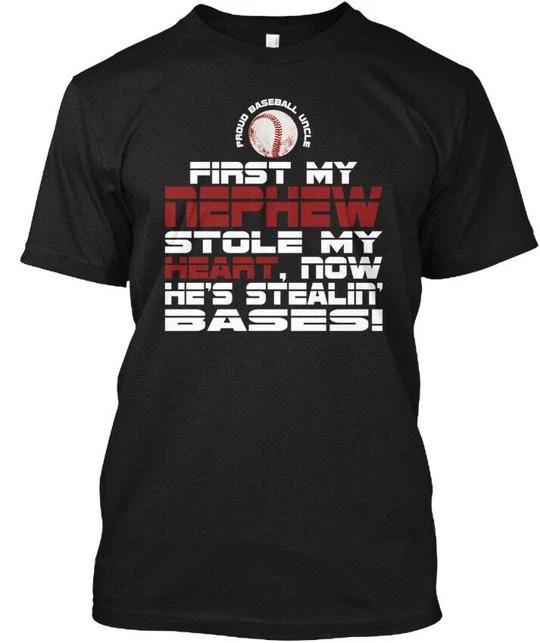 Baseball Nephew Proud Uncle First My Stole Heart Now TTshirt Made in USA S-5XL M