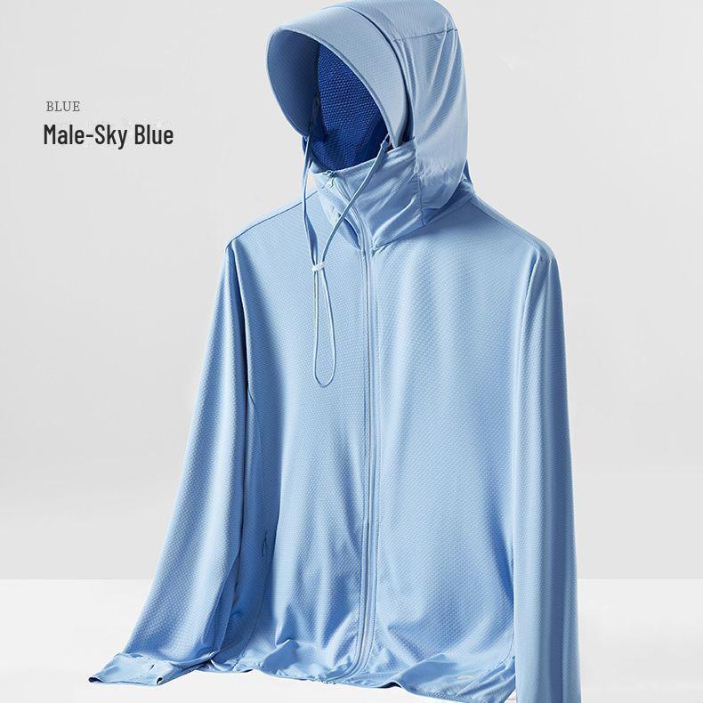 Unisex UPF50+ Ice Silk Sun Protection Jacket - Anti-UV, Lightweight, Breathable, Perfect for Fishing and Outdoor Activities