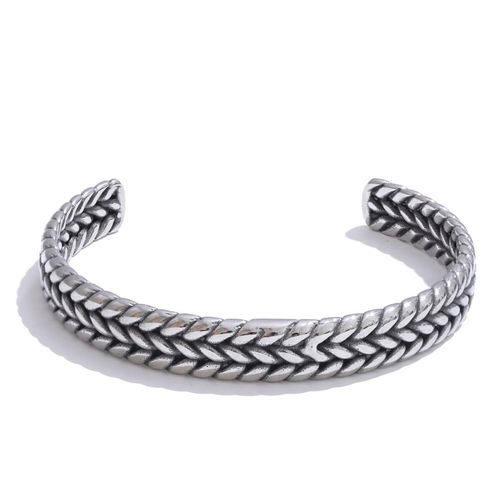 

Yhpup 316 Stainless Steel Cuff Vintage Bracelet Bangle Jewelry for Men Retro Waterproof Classic Fashion Wrist Accessories