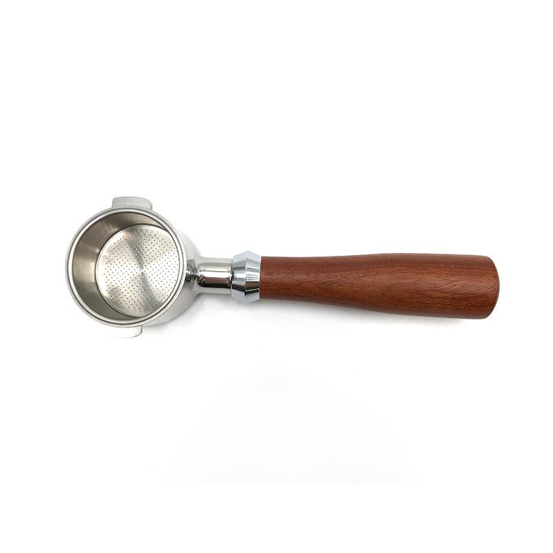 51mm Stainless Steel Bottomless Portafilter, Wooden - Handled, For De'Longhi 311GR-310GR/EC0310 Espresso Brewing Accessory