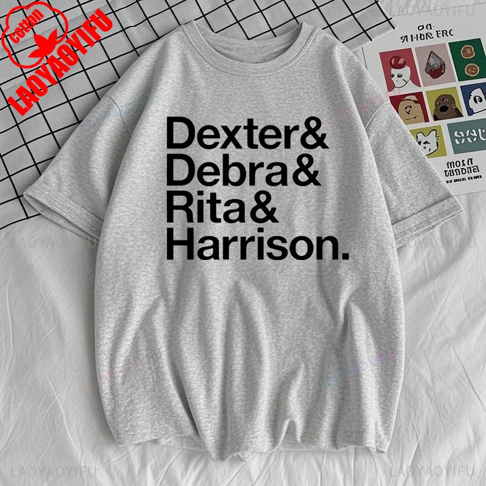 Tričko Tv Play Dexter Morgan Rita Bennett Debra Morgan Pánské Dámské Krátký Rukáv Oblečení Vintage Ležérní Bavlna Volná Trička