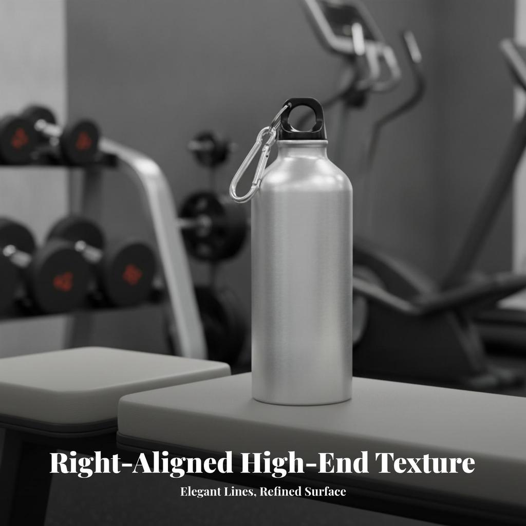 Aluminum Water Bottle with Carabiner Spill-Resistant for Hiking, Hikers