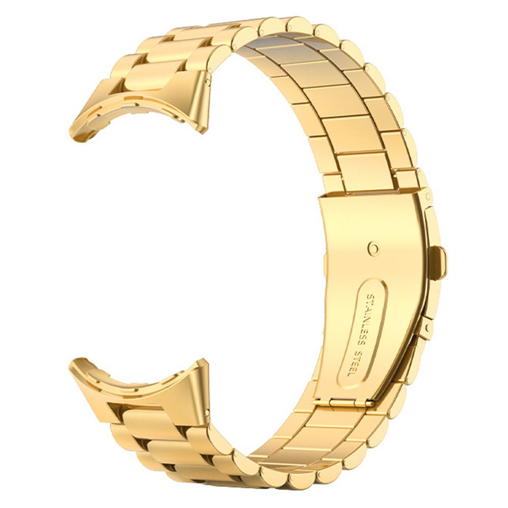 För Google Pixel Watch 3 45mm Klockarmband Tre Pärlor Rostfritt Stål Armband