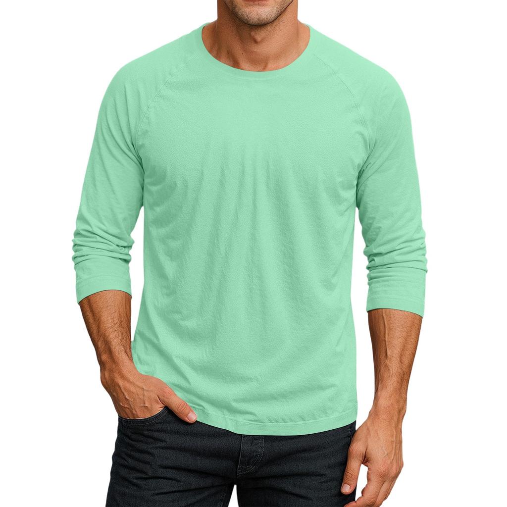 Men's Round Neck Plunger Sleeve T-Shirt Top