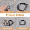 5pcs Spring D Ring Clips for Purse Metal Snap Hook Buckle for Shoulder Bag Wallet Keychain Dog Chain