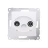 RTV Terminal Socket, Separated, 1 dB Attenuation, White Simon54