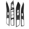 6Pcs Carbon Fiber Interior Door Control Cover Trim For Mitsubishi Lancer
