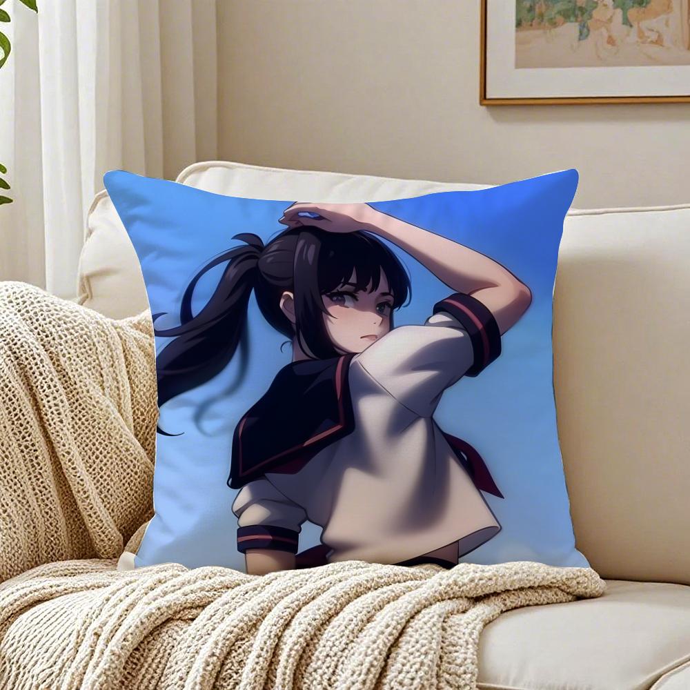 game dark YYandere SSimulator Cushion Cover Pillowcase Antidustmite living Room Sofa Decor Cushion Room