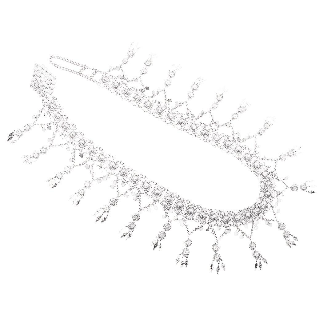 

Богемный стиль, золотой, серебристый сплав, цветок, гравировка, кулон, поясная цепочка, цепочка для тела, ювелирные аксессуары для вечеринки, сценические подарки для женщин