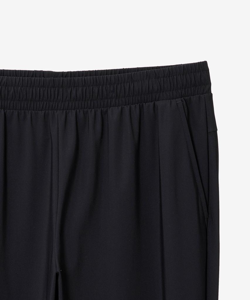 BASIC HOUSE Super Stretch Spandex Elastic Waist Straight Pants_Black