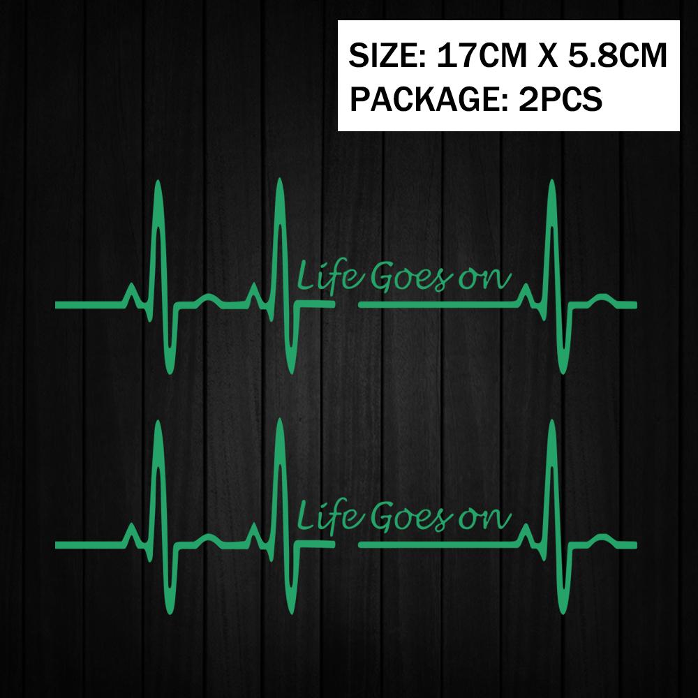 Heart Beat Trackpad Life Goes On Refletor Moto Stickers Motorcycle Scooter Body Fuel Tank Accessories Decals for Honda Vespa