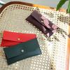 Sofort verfügbar Koreanischer Stil Damen Mehrfarbige Leder-Clutch & Münzbörse mit Kartenhalter