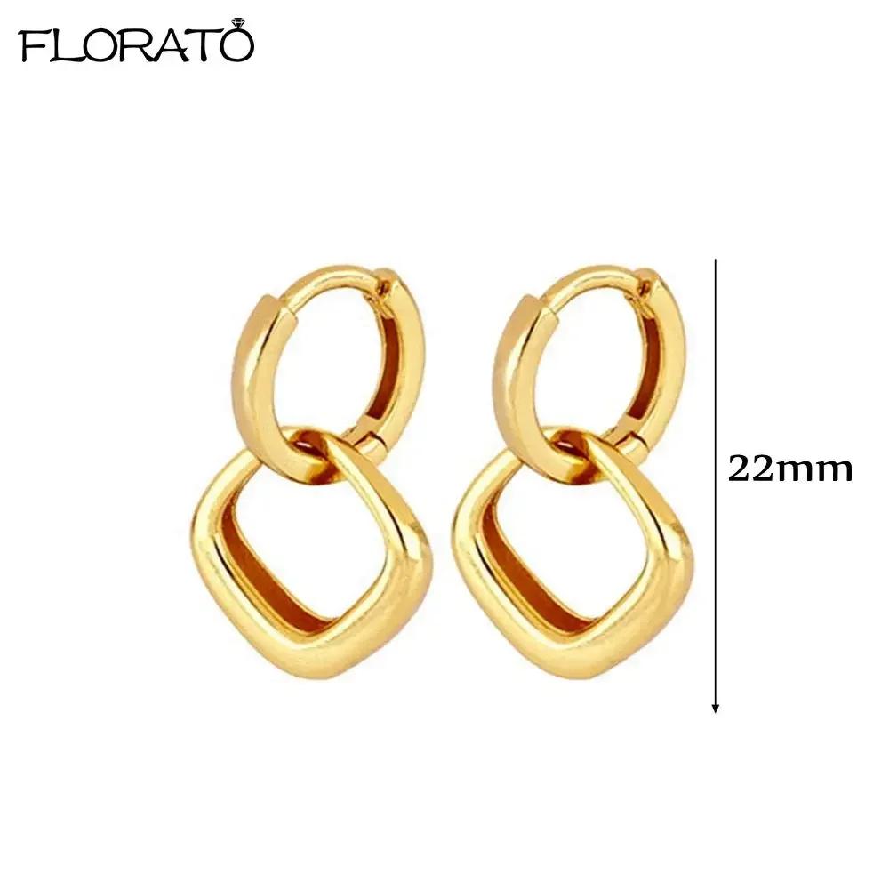 925 Silver Ear Needle Simple 10/15/25mm Hoop Earrings for Women Round Dangle Gold Earrings Fashion Korean Jewelry