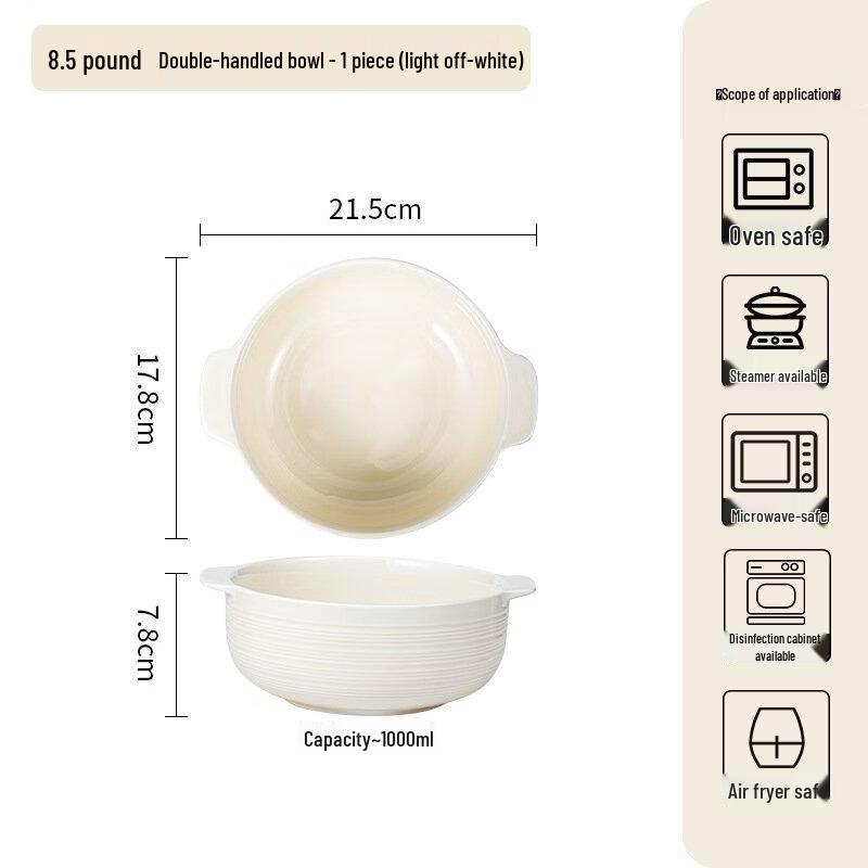 Abay Ceramic Double-Handled Soup Bowl