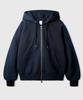 Jemut Luna Raglan Balloon Zip-Up Hoodie Navy Kjhd2613