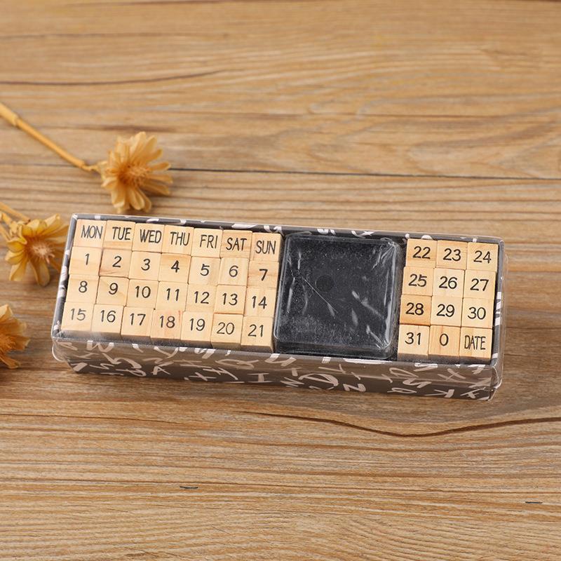 A Set Letters Retro Seal Wood Stamps Wooden Rubber Stamps Scrapbooking Stationery DIY Craft Album Decoration Handmade