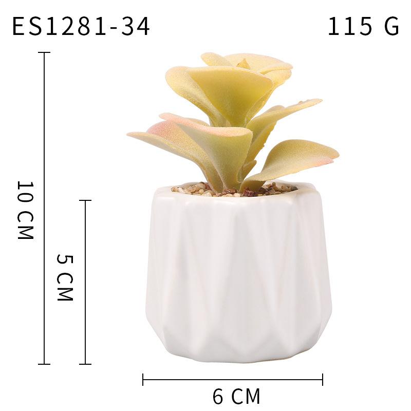 Small, Wavy Cup-Shaped Simulated Succulent Plant Potted Plant, Nordic Office Furniture Fresh Decoration