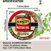 Vintage Round Tin Sign 8 Inch Retro Metal Wall Art 2D Decor for Garage Man Cave