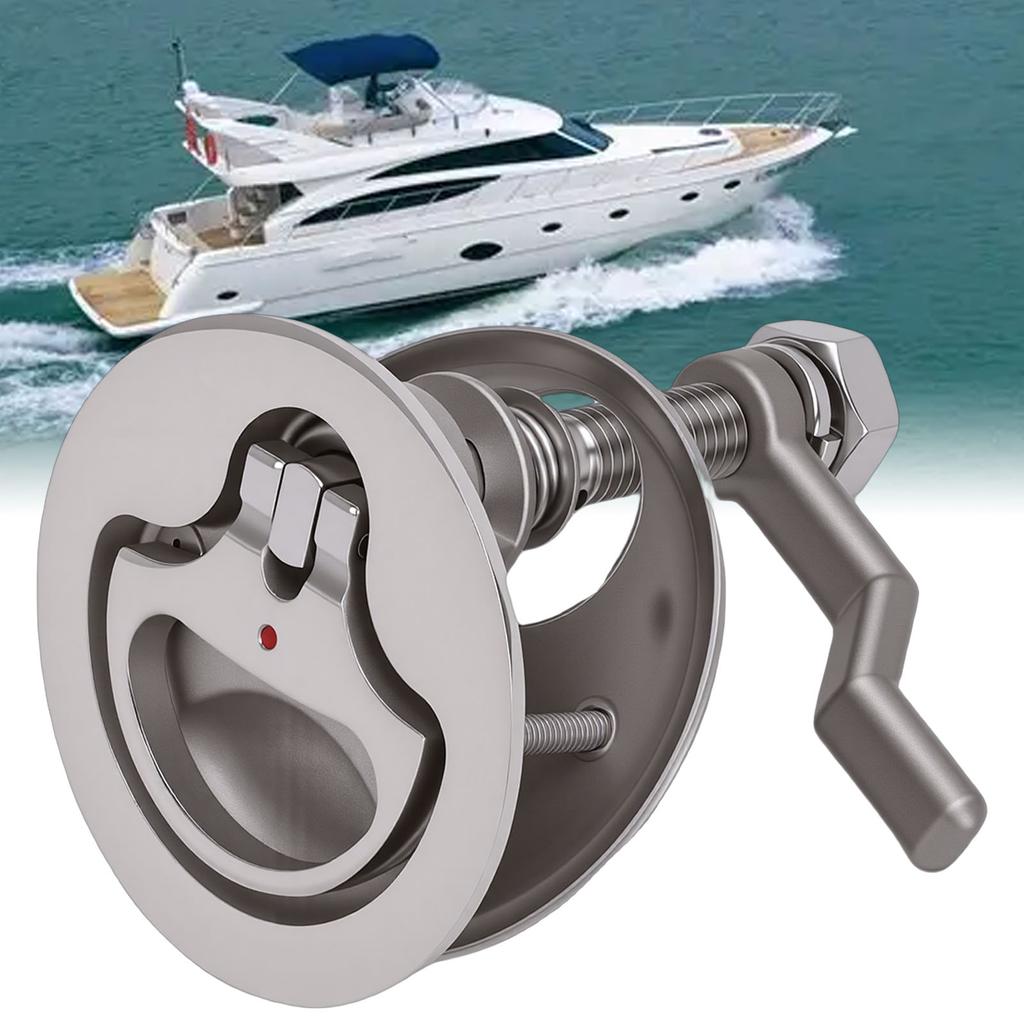 Boat Cam   Stainless Steel Floor Buckle   with Back Plate and Red Dot Indicator for Ships Yachts RV