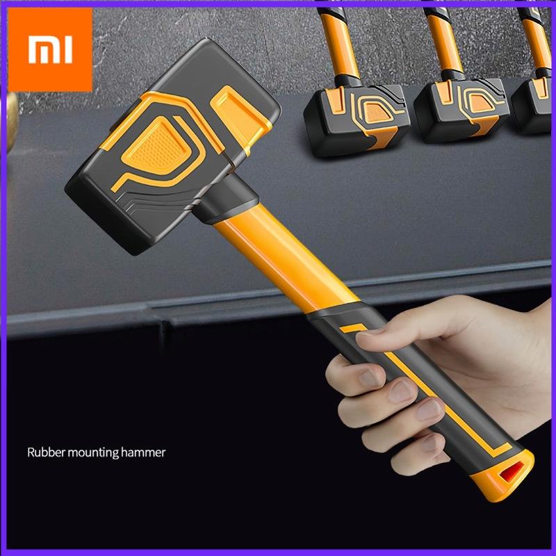 Xiaomi Heavy-Duty Rubber Hammer Multifunctional Solid Head Mallet with Insulated Anti-Slip Grip for DIY Furniture Assembly Home Repair