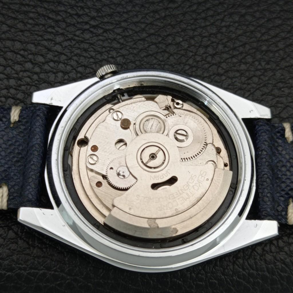 VINTAGE REFURBISHED SEIKO 5 AUTOMATIC 7009A JAPAN MENS BLUE DIAL WATCH A446701-1