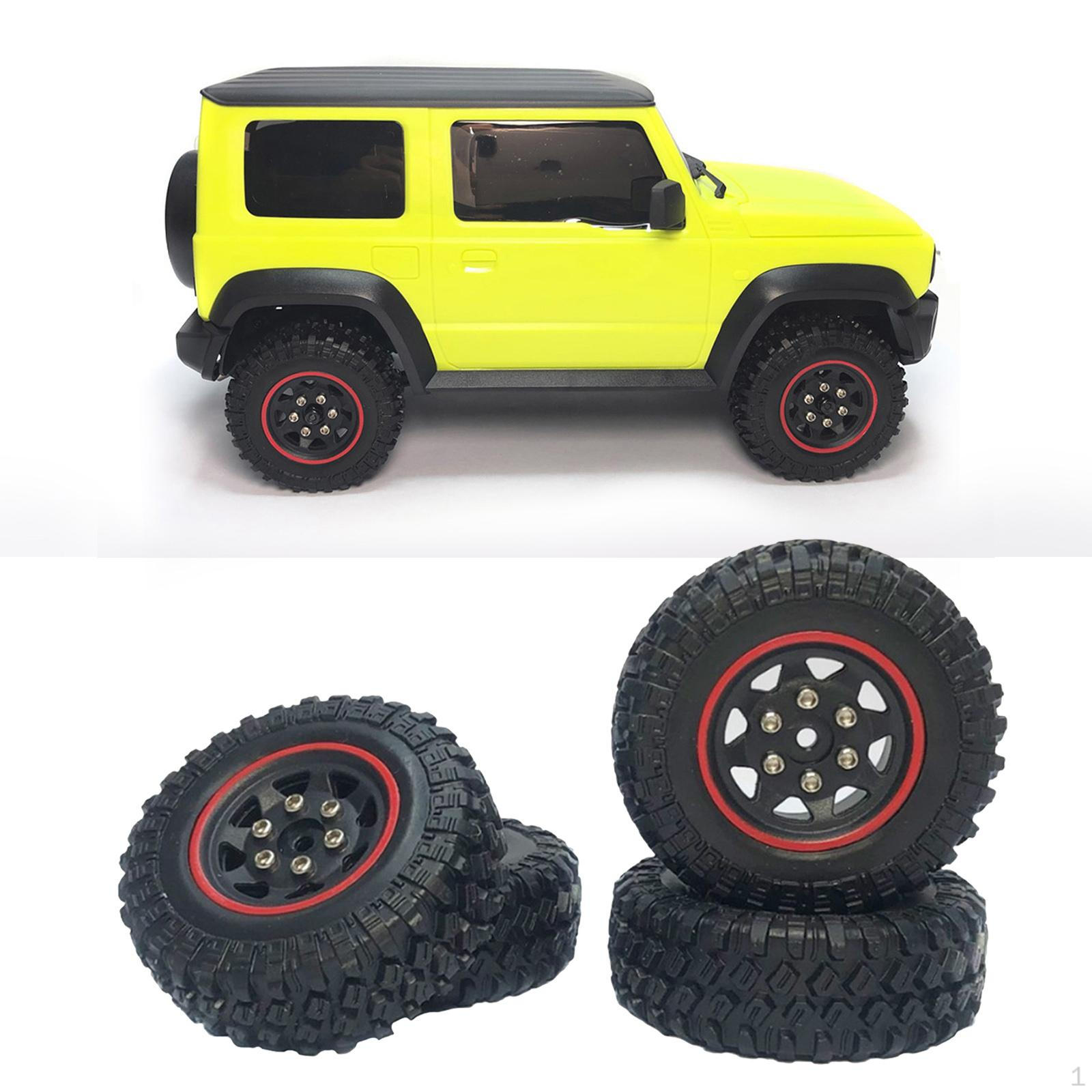 

1/16 RC Rubber Tires for Xmykc01cm Model Buggy Vehicles Car Accs DIY Black with Wrench