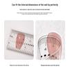 Transparent Nail Measurement Ruler with Zircon Drill Size Guide
