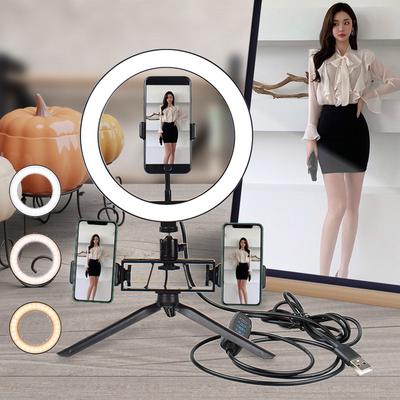 3Position 26CM Selfie Bluetooth Diaľkové fotografické osvetlenie Telefón Ringlight Stojan na statív Foto LED