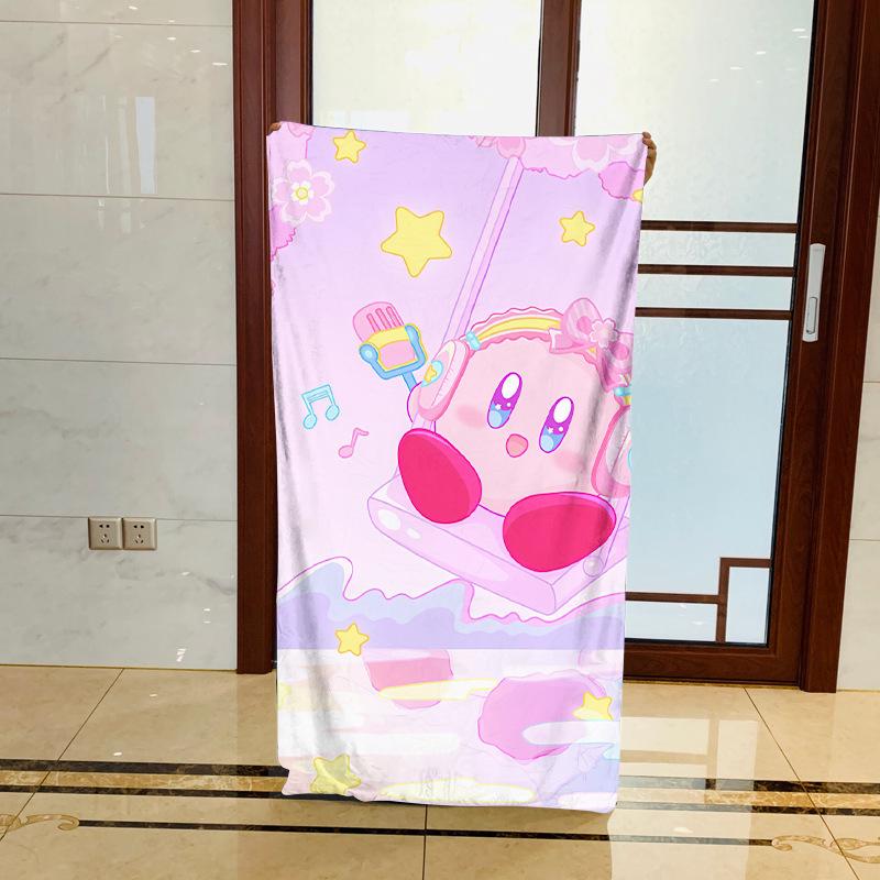 Kirby Cartoon Children's Bath & Beach Towels - Absorbent Couple Set