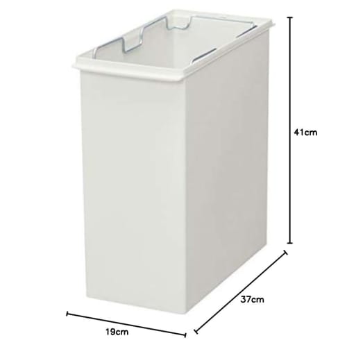 MUJI Dust box with selectable polypropylene lid, small (for 20L bag), light gray MAB07A6S