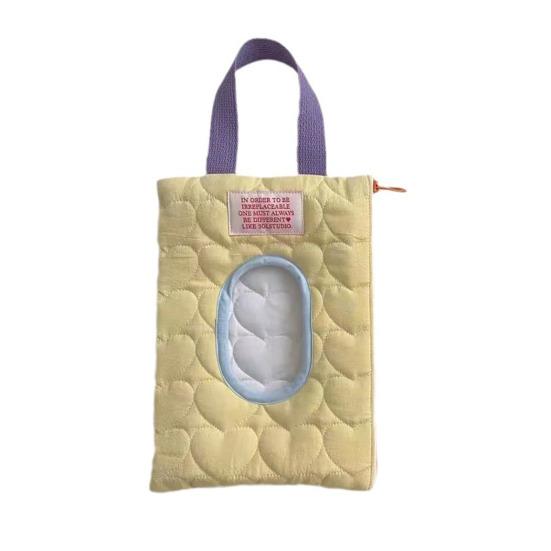 Travel Baby Wipes Dispenser Portable Quilted Wet Wipes Holder Zipper Closure Refillable Baby Wipes Case for Stroller Car Seat