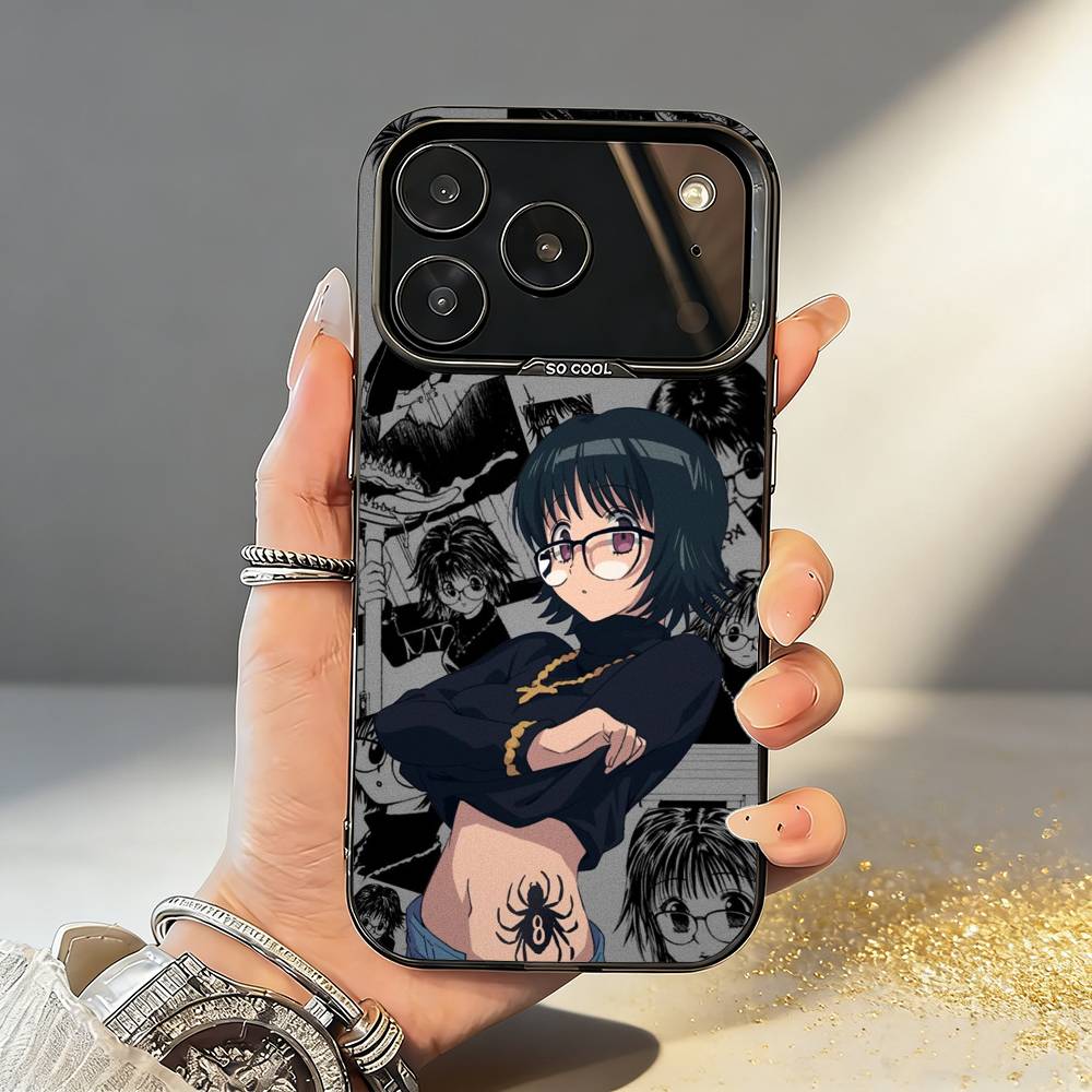 S-Shizuku H-Hunter M-Murasaki Phone Case For iPhone17,16,15,14,13,12,11,Pro,MAX Gray Matte Silicone Black Cover