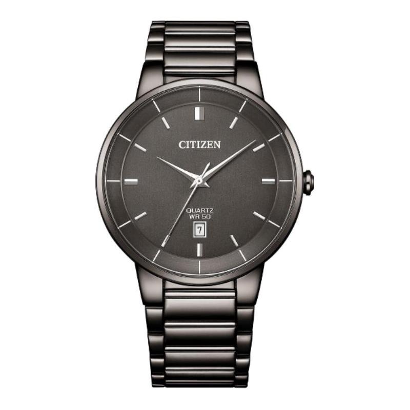 CITIZEN 50 meters waterproof Quartz Steel Strap men s watch gray dial BI5127-51H