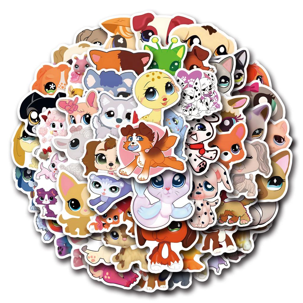 55 New Models LPS Graffiti Stickers Decorate Notebook Suitcase Mobile Phone DIY Waterproof Stickers